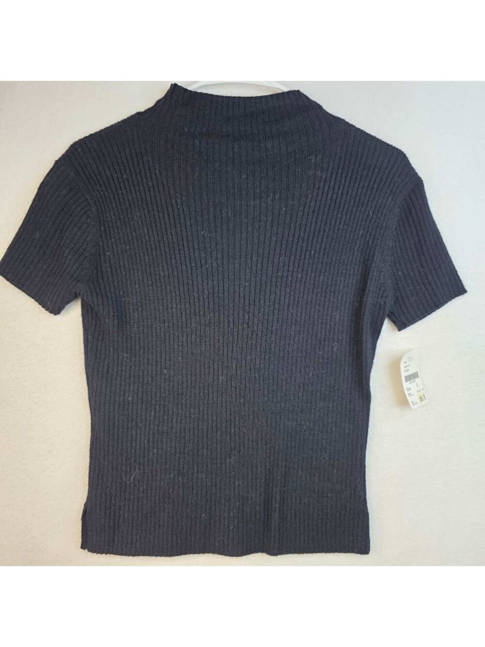Gett Knit Ribbed Wool Sweater Top S Black Short Sleeve Whimsygoth Capsule Layers